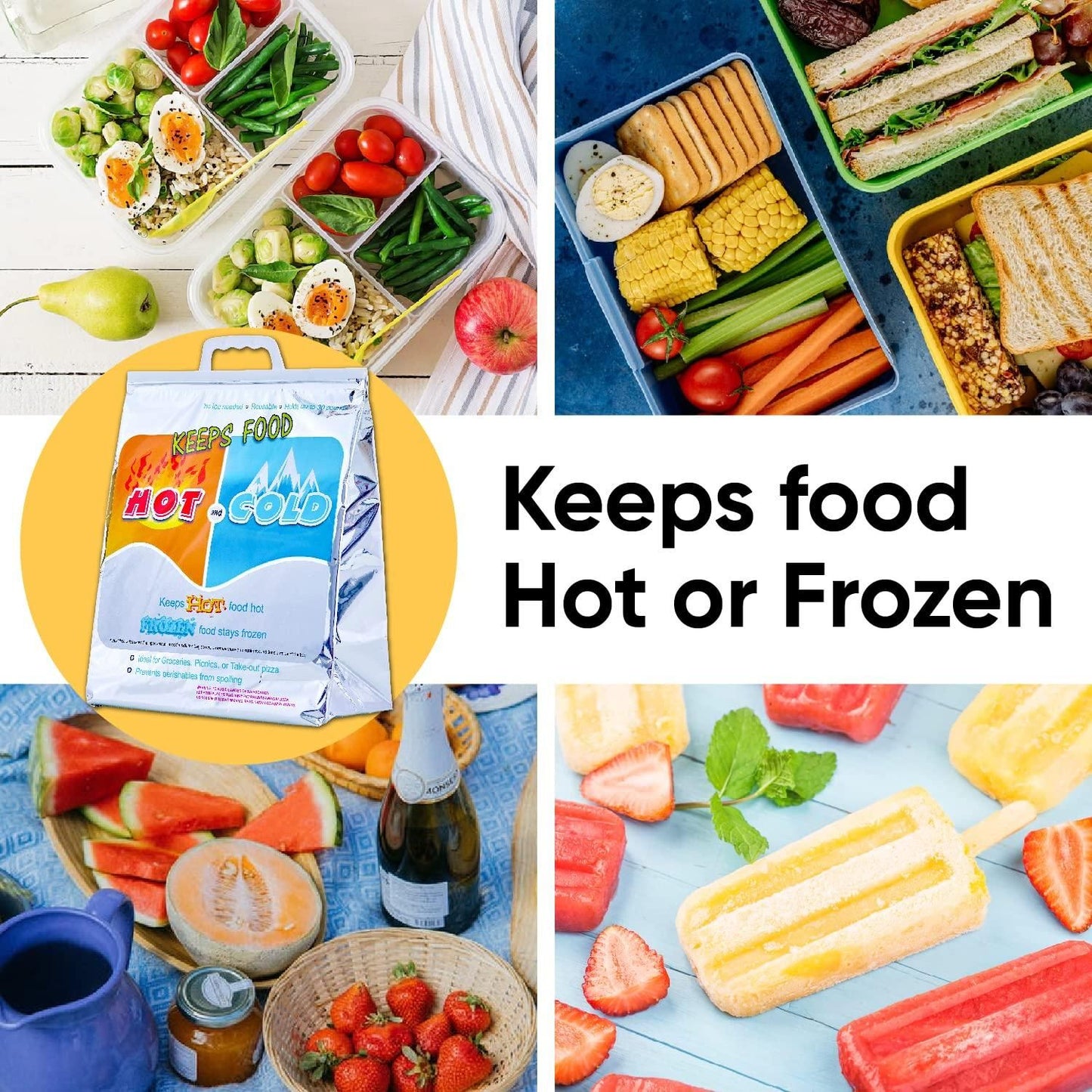 Hot and Cold Reusable Insulated Bags